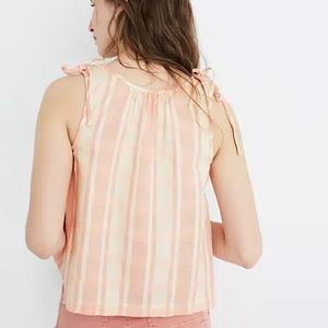 Madewell Crop Swing Tank Top in Petal Plaid